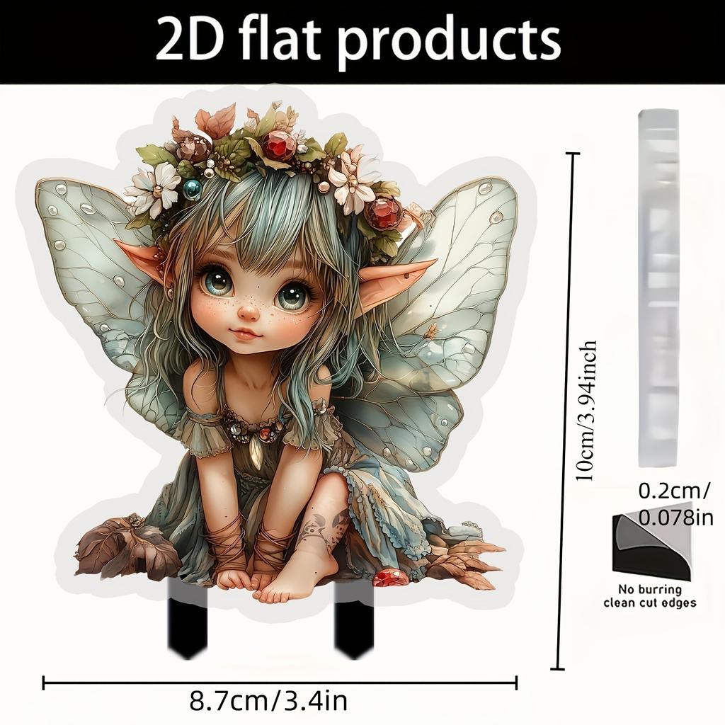 1pcs Wings Elf Doll Outdoor Decoration. Ideal potted plant decoration, garden decoration, festival outdoor decoration gift