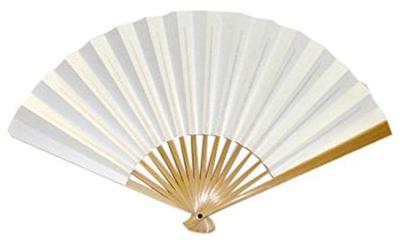 Kyosendo Koza Fächer Schlichter Weißer Fächer 2184 (Rakugo-Fan) 7,5 cm