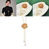 Elegant Rose Flower Long Necklace For Women With Hollow Floral Design And Stylish Appeal