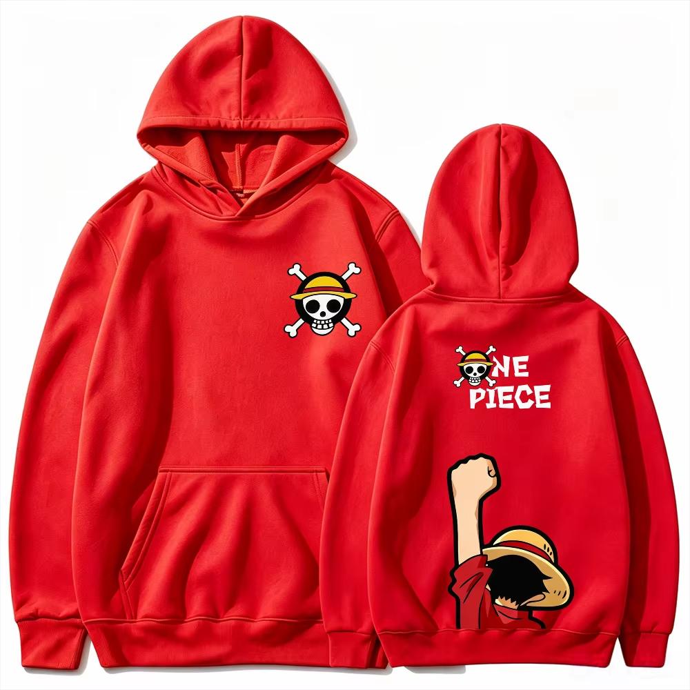 Ανδρικό Φούτερ One Piece Εκτύπωση Luffy Υψηλής Ποιότητας Φλις Πουλόβερ Ζεστό Καθημερινό Στυλ Δρόμου Κορυφή Για Φθινόπωρο Και Χειμώνα