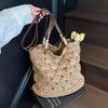 2025 Senmeng Women's Straw Woven Handbag - Hollow Design Beach Tote Bag