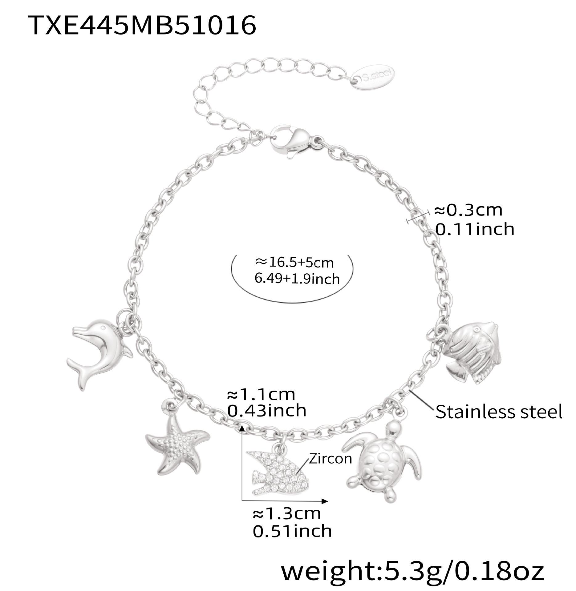 Qiong Yao 18K Gold Zircon Marine Life Necklace & Bracelet
