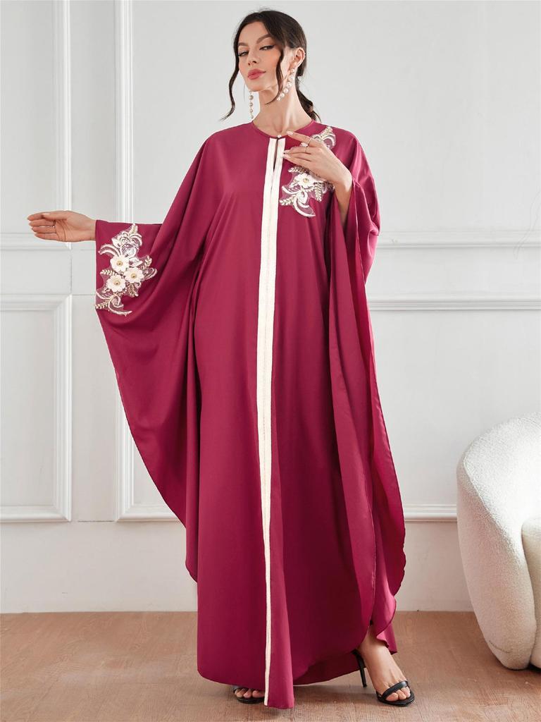 2025 Elegant Spring/Summer Long Robe Dress for Middle Eastern Muslim Women