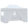 vidaXL Folding Party Tent with 4 Side Panels 3x4.5 M White
