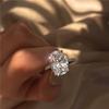 Solitärring 4 Karat Labordiamantring 925er Sterlingsilber Versprechens-, Verlobungs-, Eheringringe für Damen Herren Feiner Partieschmuck
