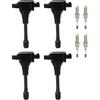 Ignition Coil Packs and Double Iridium Spark Plug 9029 Set of 4 For Nissan Altima 2007-2019 for Cube Rogue Sentra Versa Pathfinder for Infiniti FX50