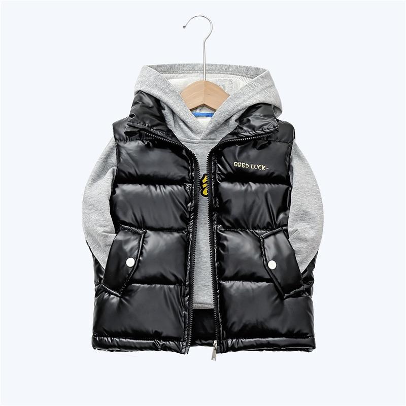 2023 Autumn Corduroy Standing Collar Vest Children Warm Thicken Vest Baby Cotton Waistcoat Kids Outerwear Coat Boys Girls Jackets Vest