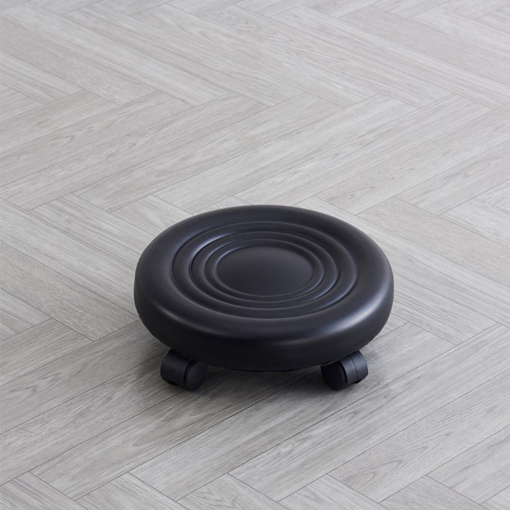 Universal Low Stool with Wheel Multicolors Swivel Wheel Stool High Quality Leather Rotating Chair