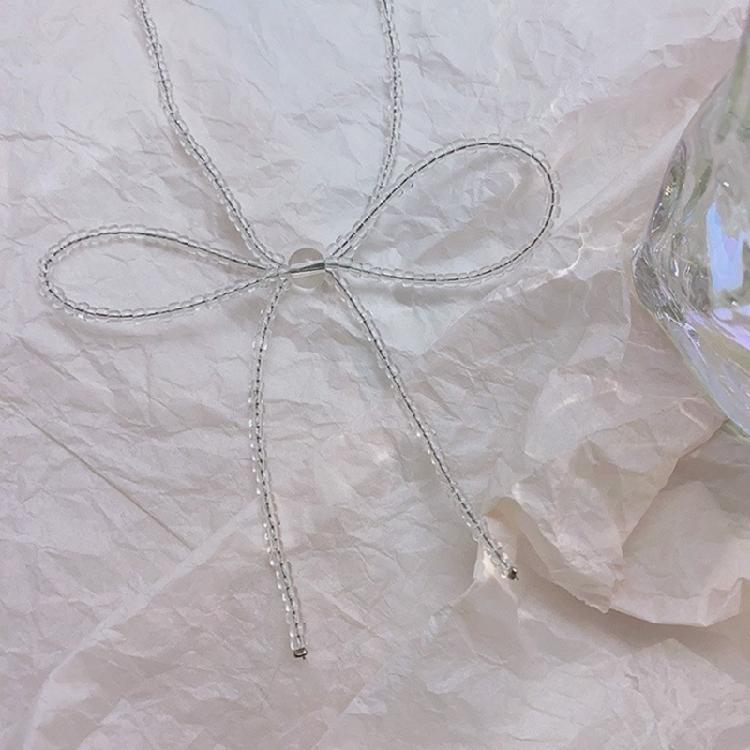 Fashion Bowknot Pendant Necklace Glaze Material Suitable for Party Daily Wear