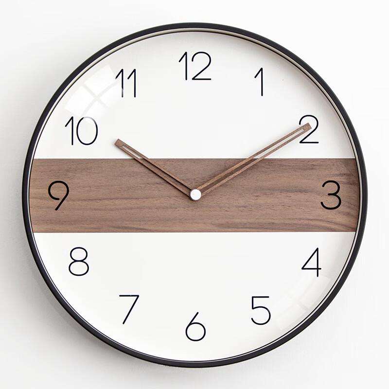 Oujiewang 12-inch Modern Wooden Wall Clock