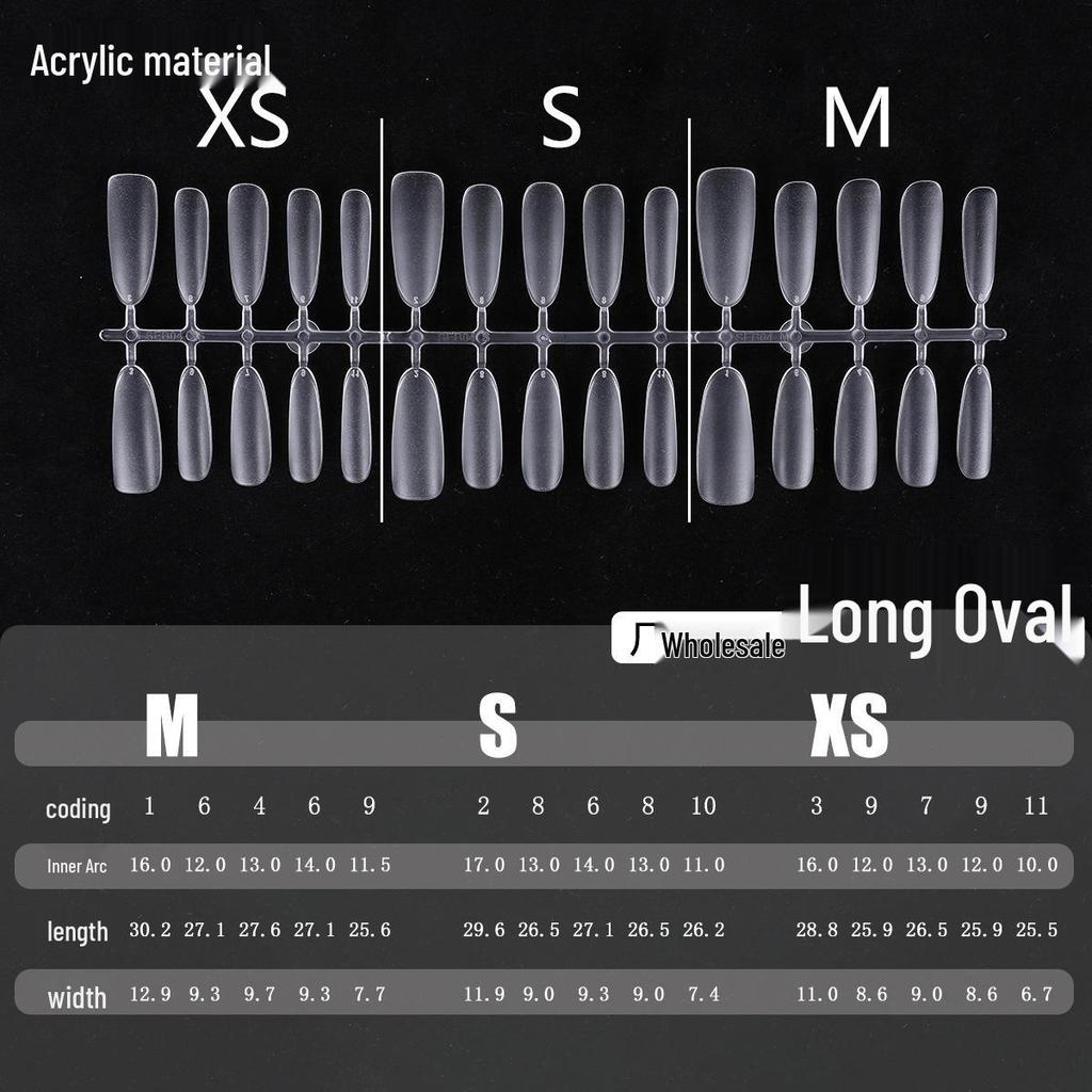 Clear Nail Tips - Almond, Oval, Stiletto, Round Shapes - European & American Popular Series