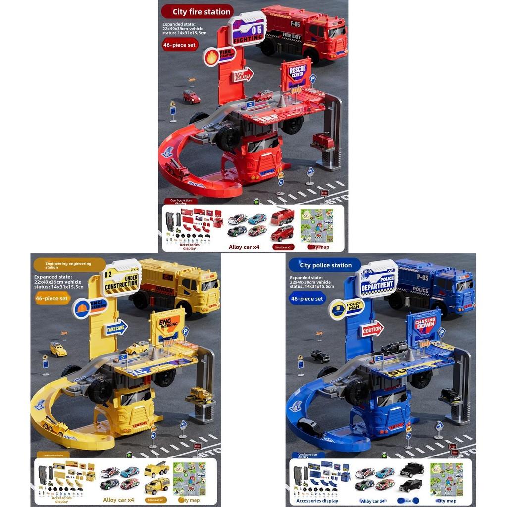 Fire Truck Toy Set With Alloy Vehicles For Kids Ages 3 To 6 Years