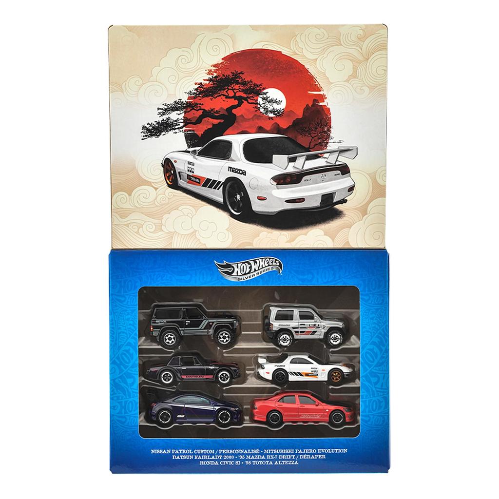 Hot Wheels Street of Japan Vehicle 6 Miniature Ages JLB23 Multi-Pack Toys, Cars, 3+, Multi-Pack