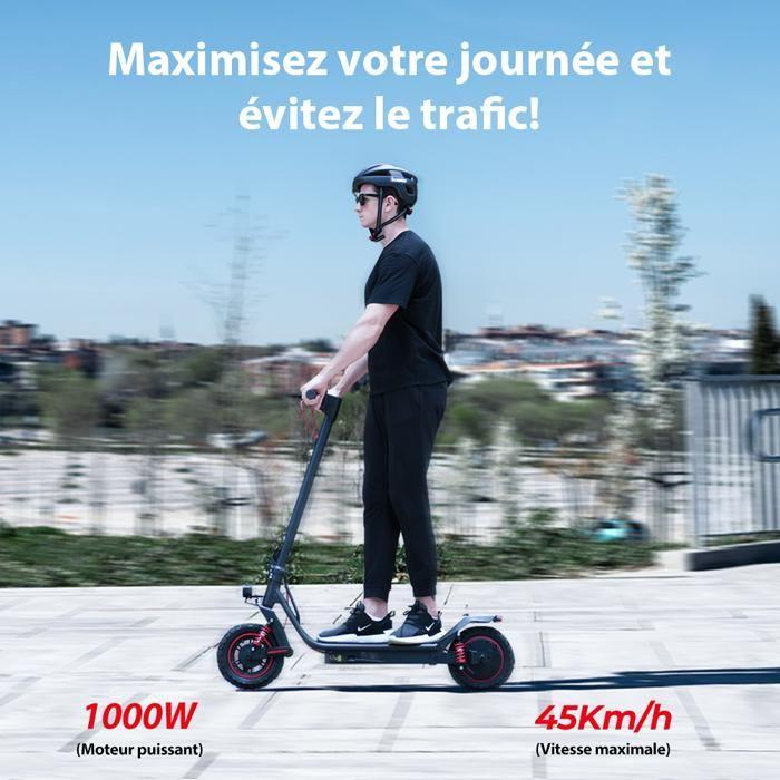 Trottinette Électrique Pliable pour Adulte i10pro - Autonomie 60km - Moteur 1000W - Batterie 15Ah -Pneus 10'' - 4 Vitesses - APP
