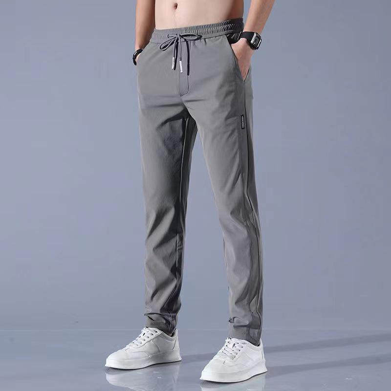 Men's Plus Size Breathable Ice Silk Casual Work Pants