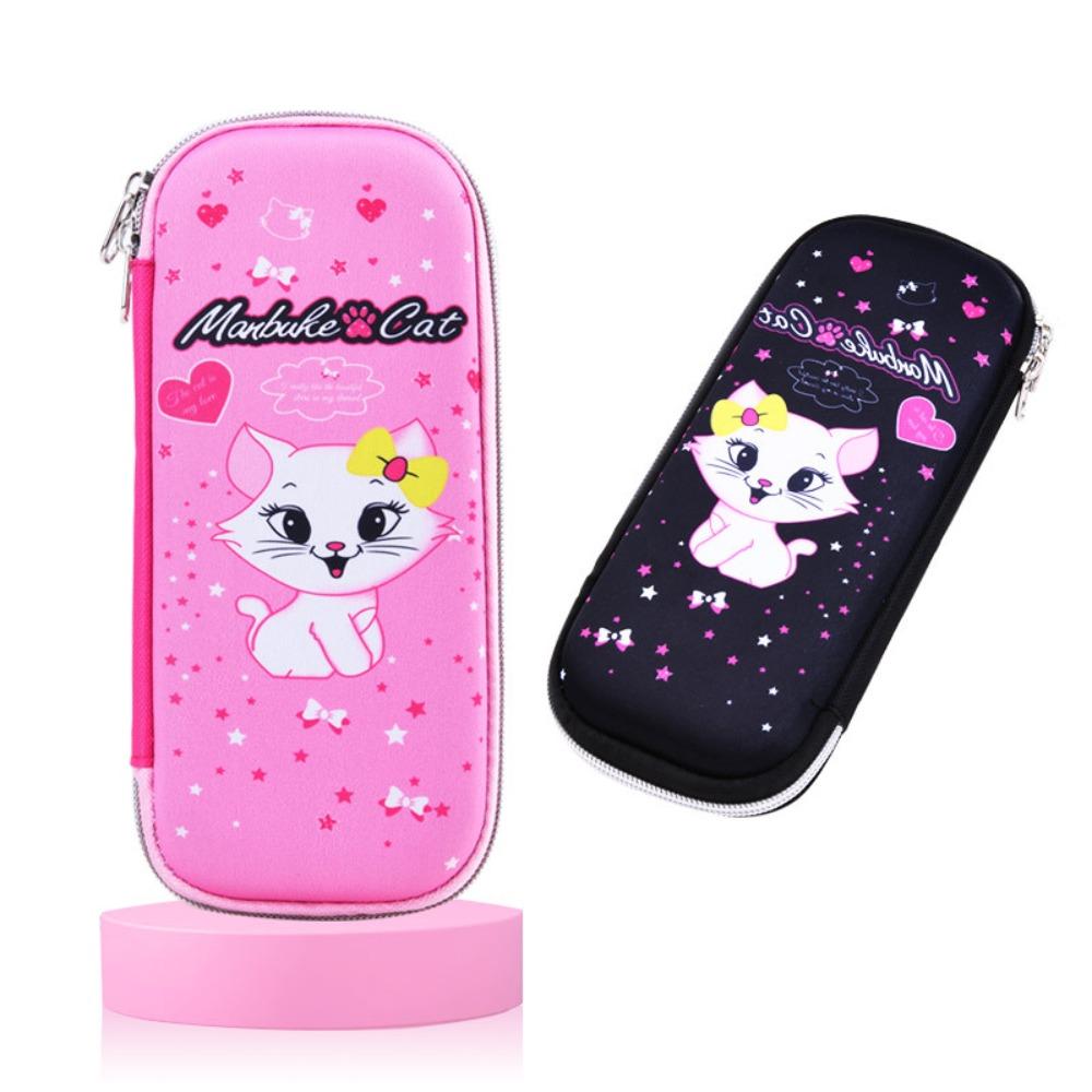 

Multifunctional Stationery Bag Cat Pattern Stationery Box Cartoon Pen Bag Student