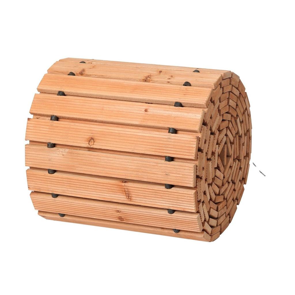 Wooden Garden Pathway, 24 Ft L X 17 In W, Non-Slip Straight Garden Walkway, Roll Out Cedar Outdoor Walkway Path with Wire Rope Connection, Decorative