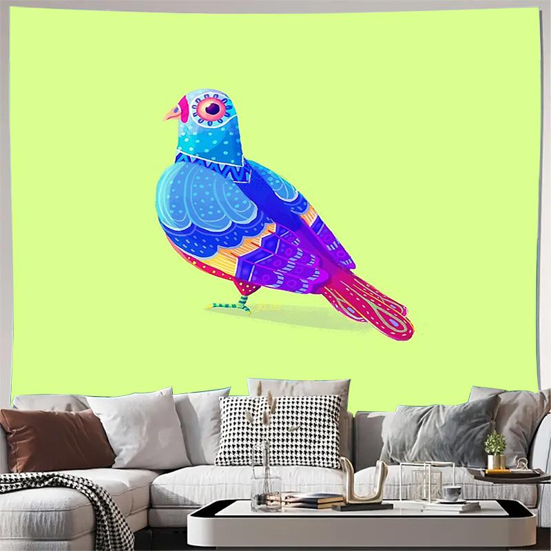 Bohemian Tapestry Wall Hanging Nature Birds Abstract Art Home Decor Room Aesthetic Dorm Wall Decor Vintage Textured Wall Hanging 74x94cm(29x37in)