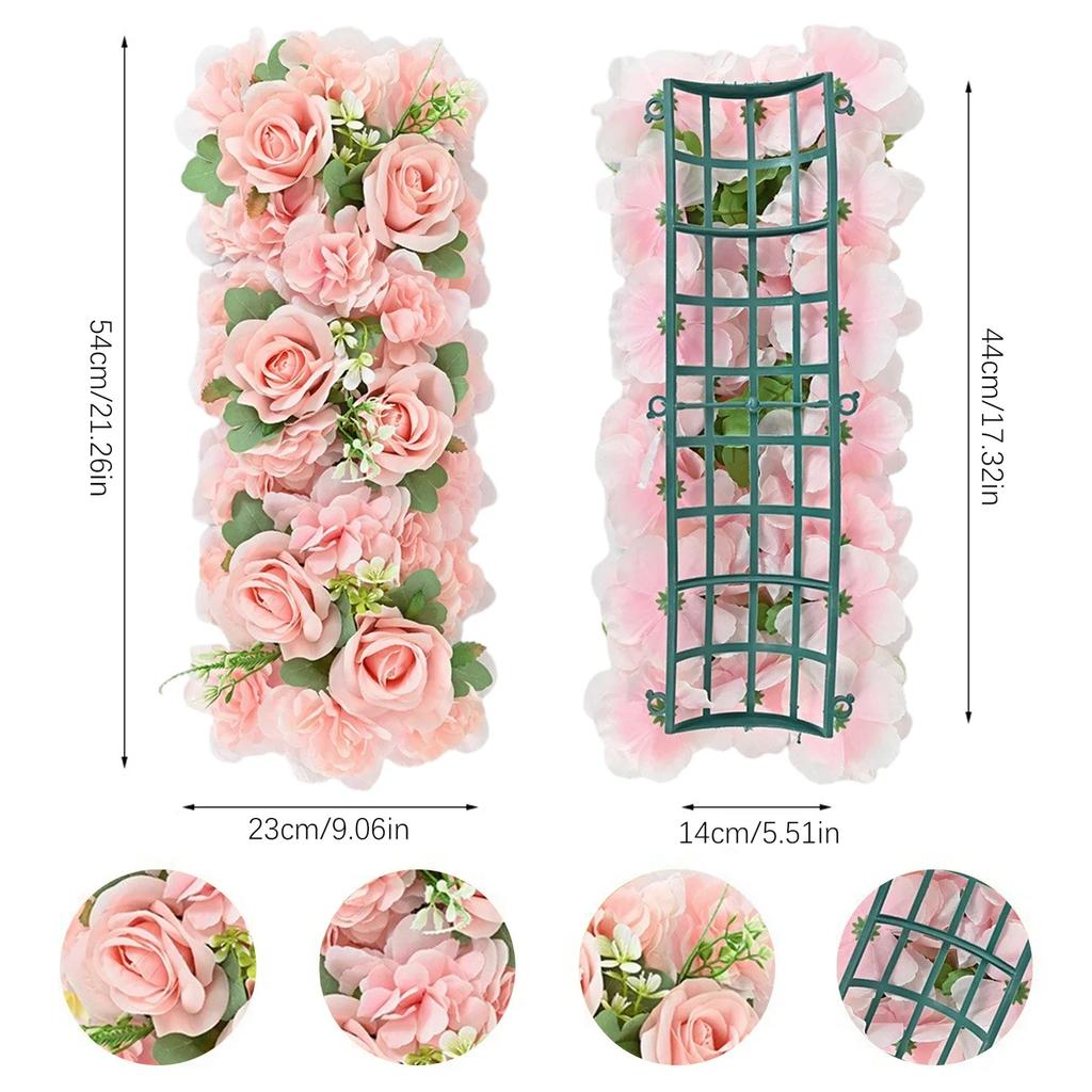 Flower Row Hanging Decoration Artificial Flower DIY Wedding Wall Arrangement Peony Rose Arch Backdrop Background Plants Wall Pad