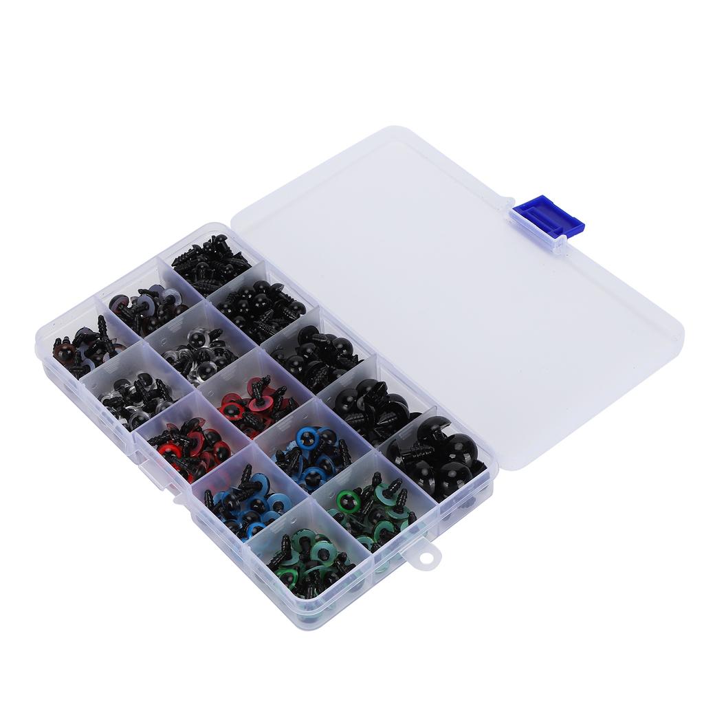 640Pcs Plastic Eyes Noses Colorful with Washer Plush Doll Bear Stuffed Animals Toy Accessories