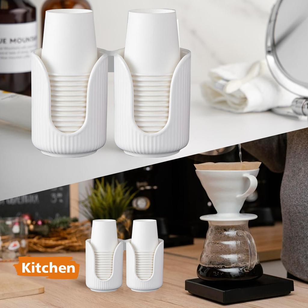 Disposable Paper Cup Holder Luxury Simple Space Save Plastic Multi-functional Desktop Cup Sorting Storage Rack Home Organizer