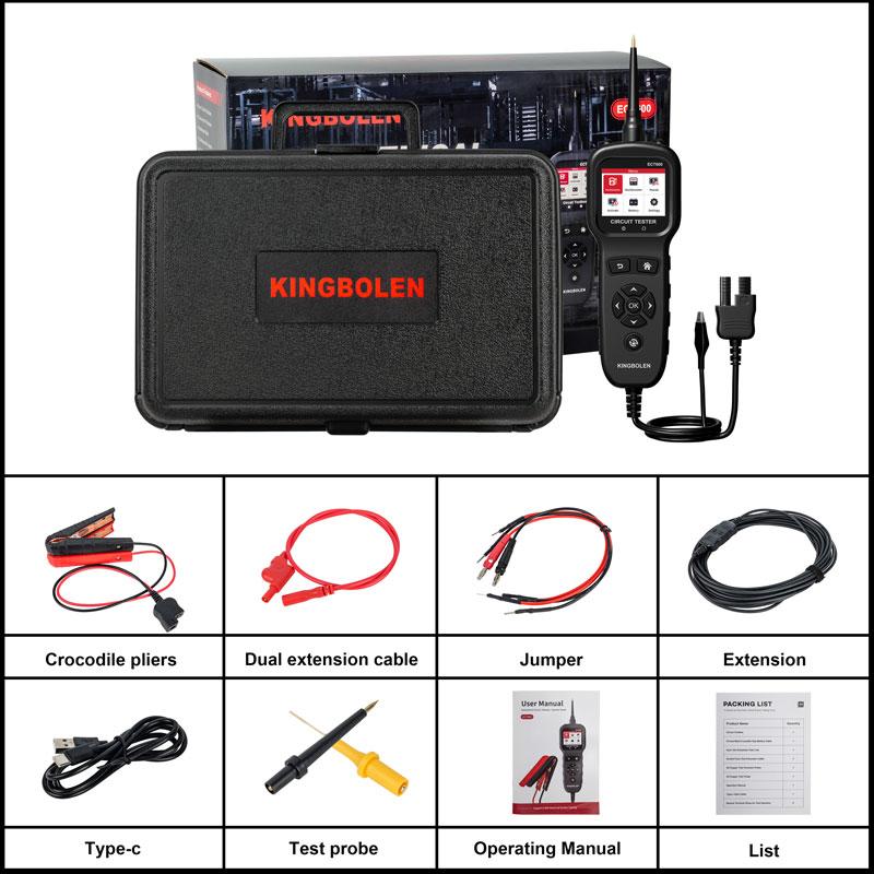 Kingbolen New ECT600 Car Electric Circuit Tester Auto Battery Tester PK Ancel PB500