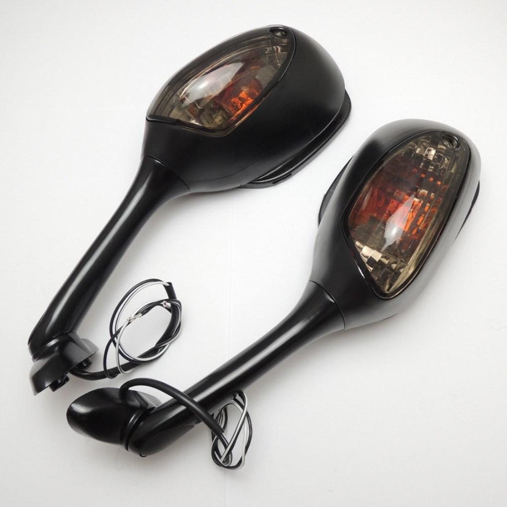 Rearview Side Mirrors w/Turn Signals For Suzuki GSXR600 GSX-R750 GSXR1000 02-15