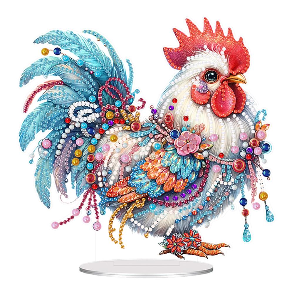 Acrylic Cartoon Animal Diamond Painting Tabletop Ornaments Kit Lamp Diamond Painting Desktop Ornaments Kit for Home Office Decor