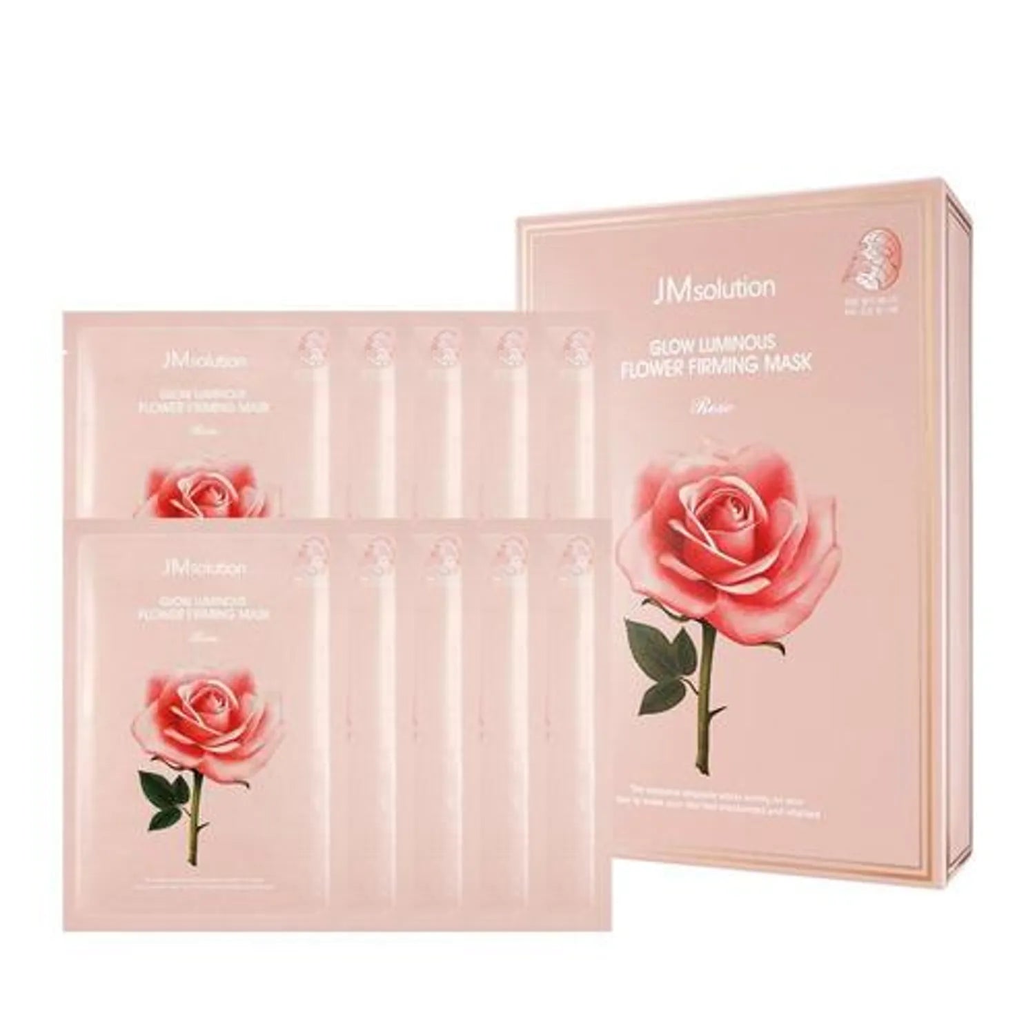 JM solution Glow Luminous Flower Firming Mask Sheet Rose 10 Sheets 10pcs