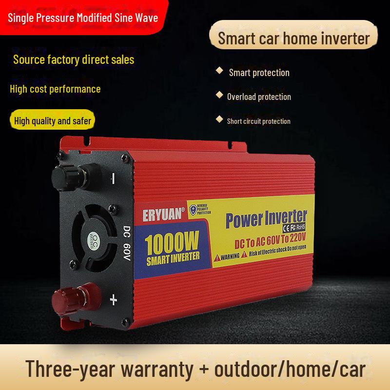 500W/1000W 12V/24V to 220V Solar Car Inverter with USB & Anti-Reverse Protection