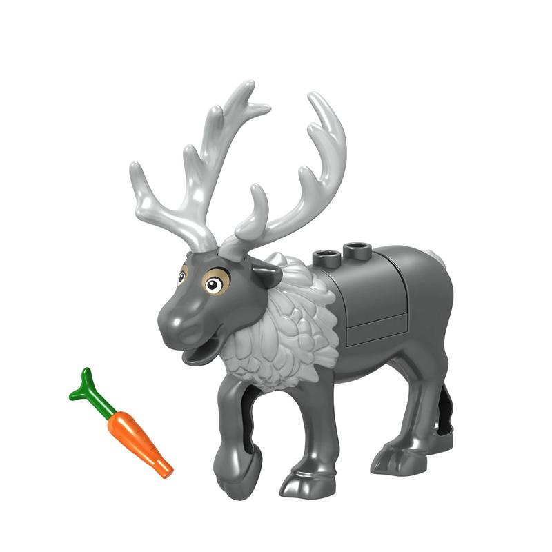 MOC Farm Zoo Animal Building Blocks Crocodile Shark Dolphin Chimpanzee Cow Leopard Educational Game Accessories Bricks Kids Toys