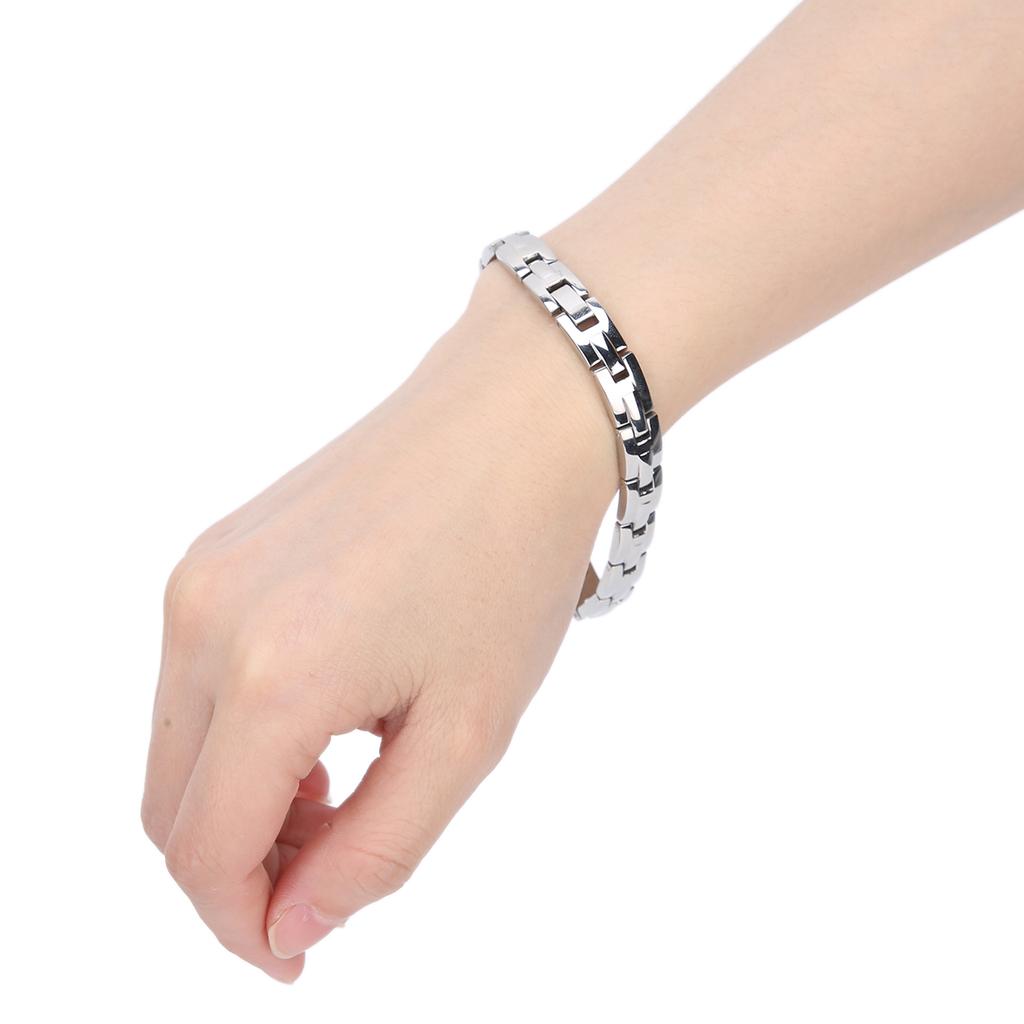 Men Magnetic Therapy Bracelet AntiFatigue Muscle Tension Relief Titanium Steel Bracelet