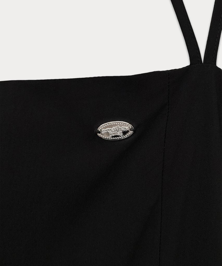 Sseomweeobeoteo Halter Neck Long Dress - Black