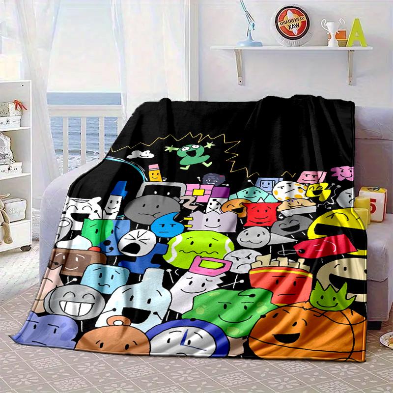 Colorful Dream Island Collage Blanket Flannel Blanket for bed, sofa, Camping, Hiking, Picnic Essentials, gift for family Fan gifts
