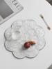 Light Luxury Natural Shell Tray Dining Table Insulating Mat Desktop Organizer Flower Trimmed Decorative Placemats