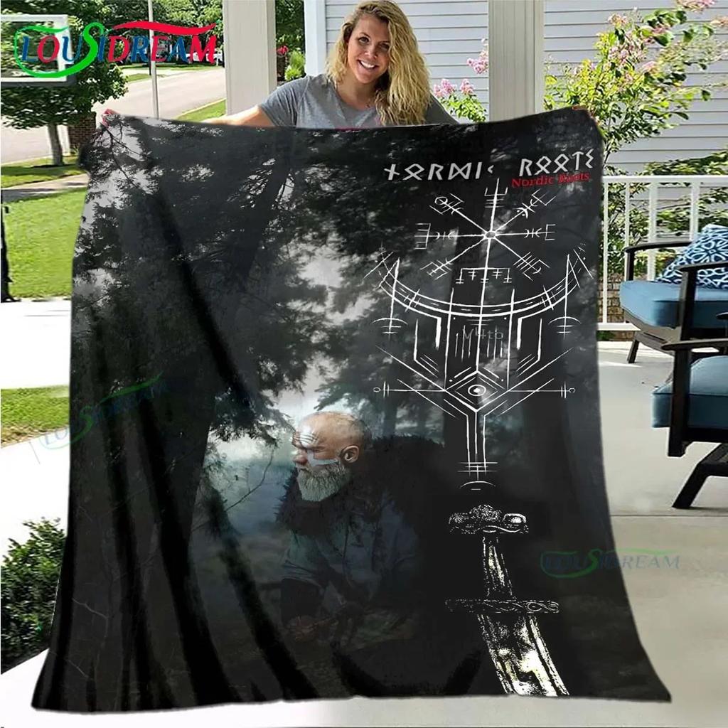 Nordische Wikinger-Mythologie Weiche Decke Sport Wohnzimmer Schlafzimmer Sofa Bett Decke Geburtstagsgeschenk Reise Büro Mittagspause Decke