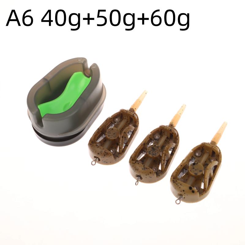3/4/6 ks Krmítka na kapry Method Feeder, 20g/30g/40g/50g/60g Rybářská krmítka s formičkou pro rychlé uvolnění, Příslušenství pro lov kaprů