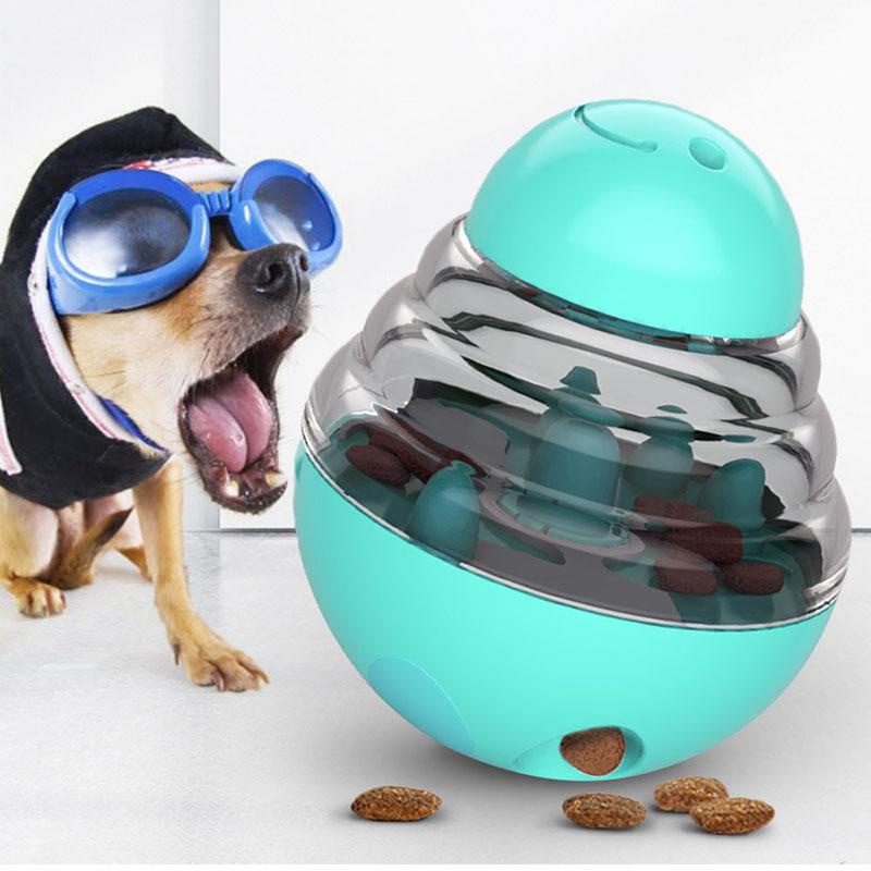 Giocattoli puzzle per cani Giocattoli interattivi a forma di tumbler per cibo per animali domestici Mangiatoia lenta Giocattolo per cuccioli Dispenser di snack e premi per cani e gatti Prodotti per l'addestramento per animali domestici