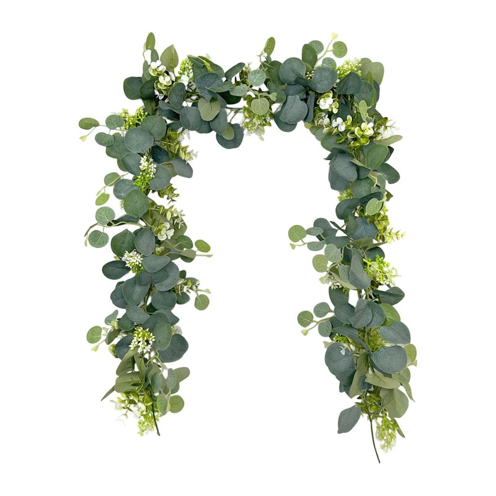 Spring Ornament Fake Eucalyptus Strand Vine Artificial Garland for Home Festive Table and Outdoor Wall Backdrop