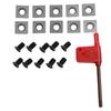 10-pack Fyrkantiga Hårdmetallskär för Trä svarv Vändverktyg 15mm x 15mm x 2 5mm med 30 graders skärvinkel