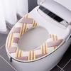 Soft Fleece Toilet Seat Cover With Zipper Comfortable Bathroom Pad Home Use
