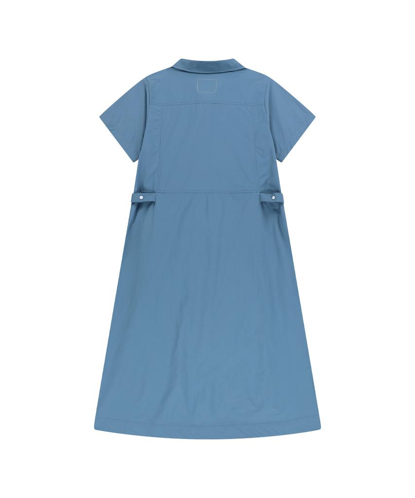 Off Grid Og Nylon Shirt Dress - Dark Blue
