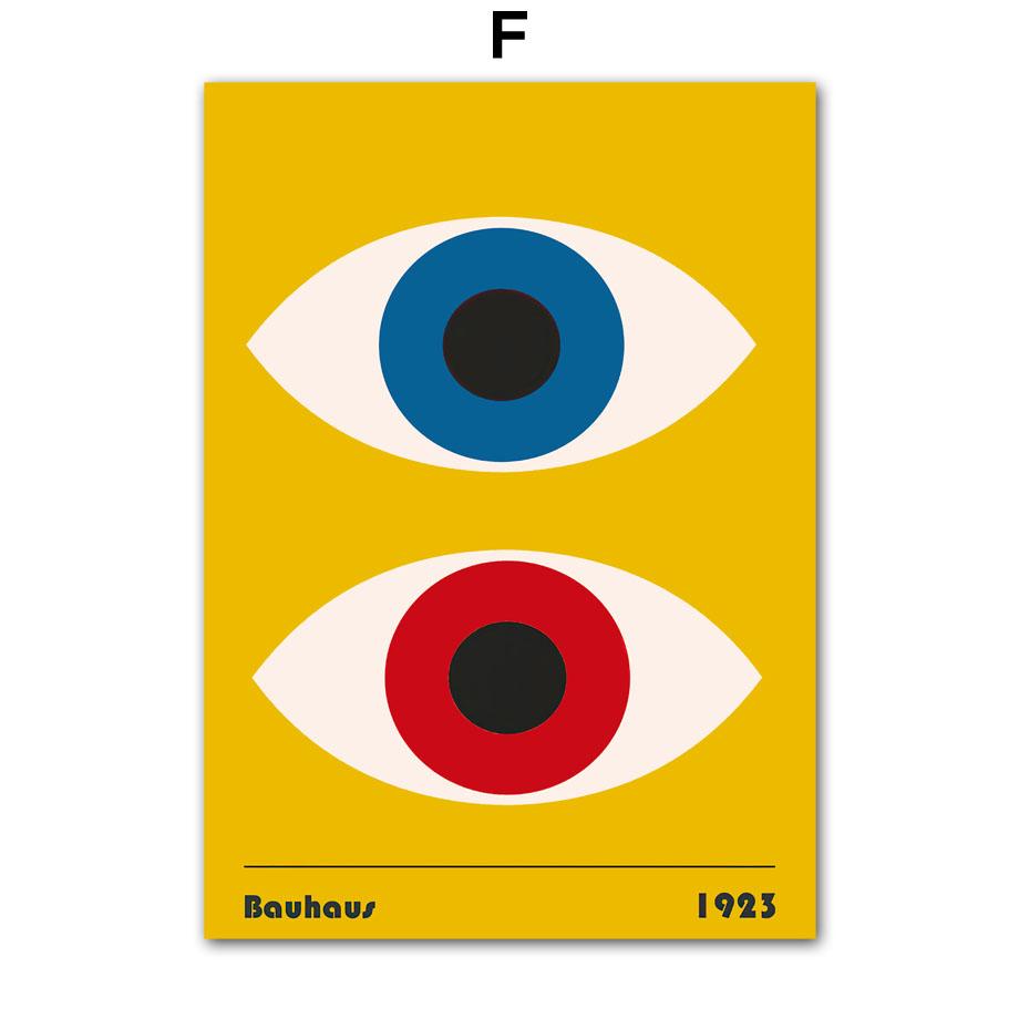 Bauhaus Lines Geometric Figure Wall Art Posters Prints Nordic Abstract Canvas Painting Hotel Bar Pictures For Living Room Decor