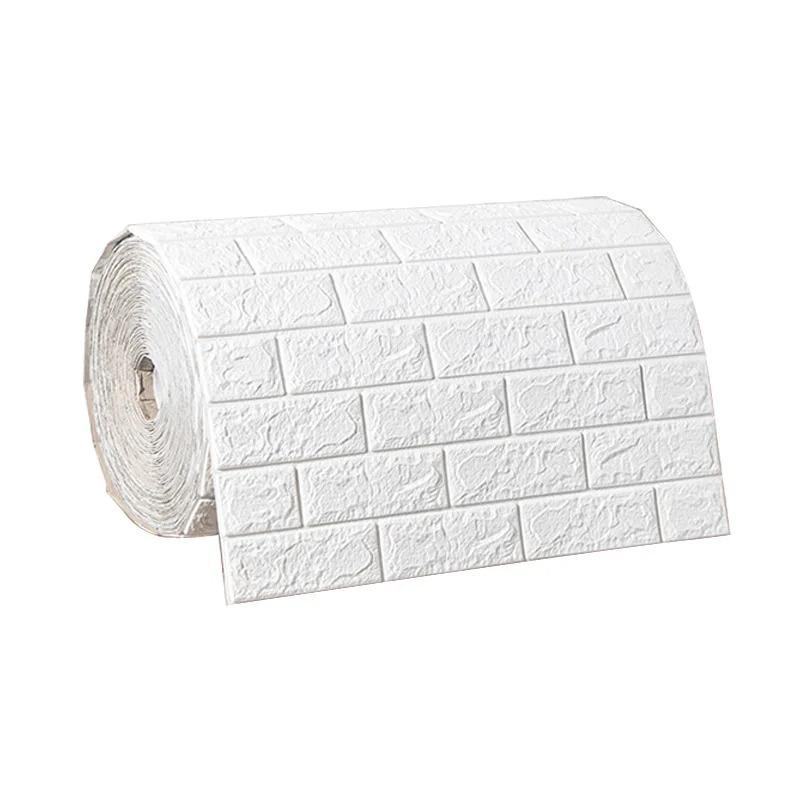 

70cmx1m/5m 3D Brick Pattern Wall Sticker Self-Adhesive Panel Waterproof Living Room Wallpaper Home Decoration 70cmx1m