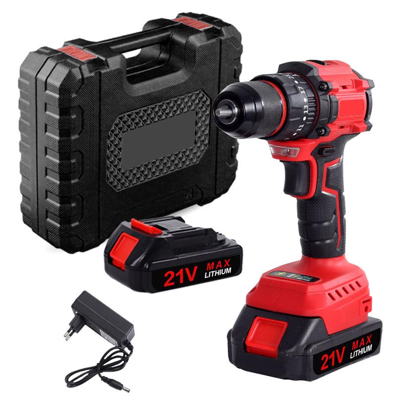 21V Brushless Cordless Drill & Impact Screwdriver with Lithium Battery