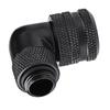 PC Water Cooling Two Touch Fitting G1 4 Thread 90 Degrees Elbow Connector for 14MM Tube Black
