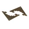 Antique Brass Iron Wooden  Box Flower Pattern Jewelry Box Carved Corner Protector Corner Foot Protect Cover Corner Brackets