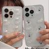 For IPhone17 Three-dimensional Glue Bear Phone Case for Apple 16/15 Love XR Pearl Xsmax Soft Case
