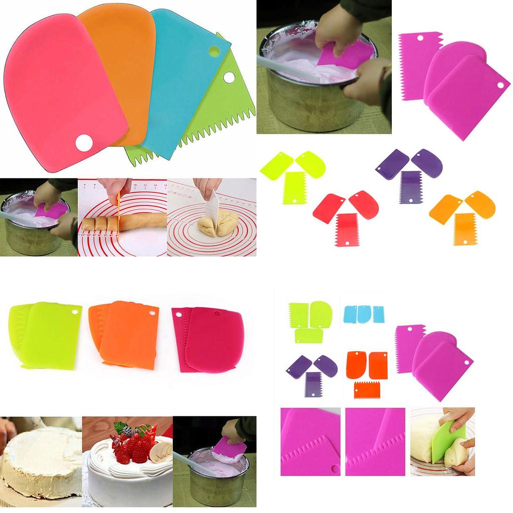 High-quality Plastic Dough Icing Fondant Scraper Tools For Pastry Perfection