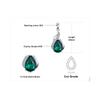 JewelryPalace 2.7ct Simulated Nano Emerald 925 Sterling Silver Pendant Necklace for Woman No Chain